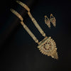 Traditional Gold Plated Necklace Set with Matching Earrings