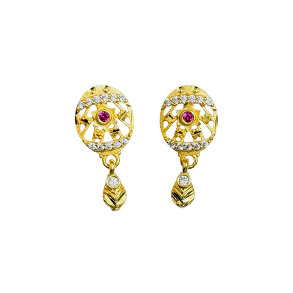 Swarnika Classic Flora l Chain & Tops Set(18k Gold Plated)