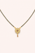 Designer Circular Gold-Tone Mangalsutra with Ruby Drop
