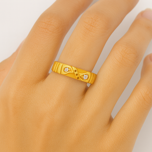 Infinity-Style Gold-Tone Ring