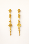 Traditional Gold Plated Long Drop Earrings