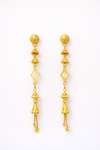 Traditional Gold Plated Long Drop Earrings