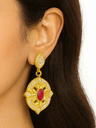 Royal Peacock-Inspired Gold-Tone Designer Necklace Set