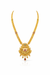 Royal Rajwadi Gold Finish Necklace with Antique Carving & Stone Work (6 Months Polish Warranty)