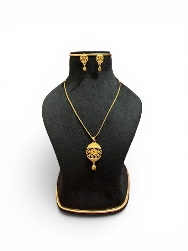 Swarnika Classic Flora l Chain & Tops Set(18k Gold Plated)