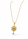 Swarnika Classic Flora l Chain & Tops Set(18k Gold Plated)