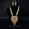 Traditional Gold Plated Necklace Set with Matching Earrings