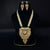 Traditional Gold Plated Necklace Set with Matching Earrings
