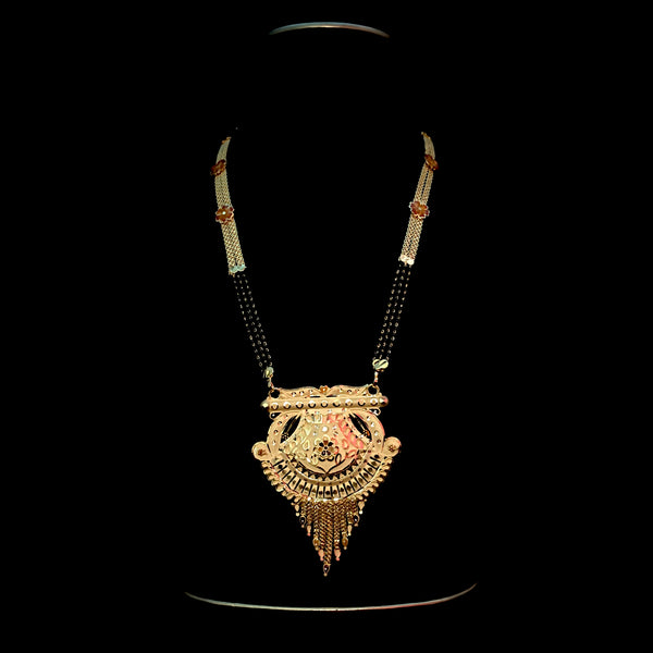 Traditional Gold Plated Floral Designer Mangalsutra
