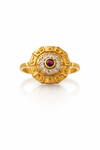 Royal Octa Kundan Gold Plated Ring