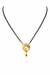 Elegant Crescent Gold-Tone Mangalsutra with Stone Drop