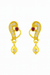 Heart-Shaped Gold-Tone Drop Earrings