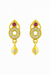 Traditional Gold-Tone Circular Drop Earrings
