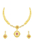 Royal Peacock-Inspired Gold-Tone Designer Necklace Set