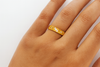Half-Stone Gold-Tone Ring