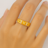 Designer Geometric Gold-Tone Ring