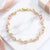 Swarnika Soft Pink Tulip Bracelet | 18K Gold Plated Minimalist Korean Design (Anti-Tarnish)